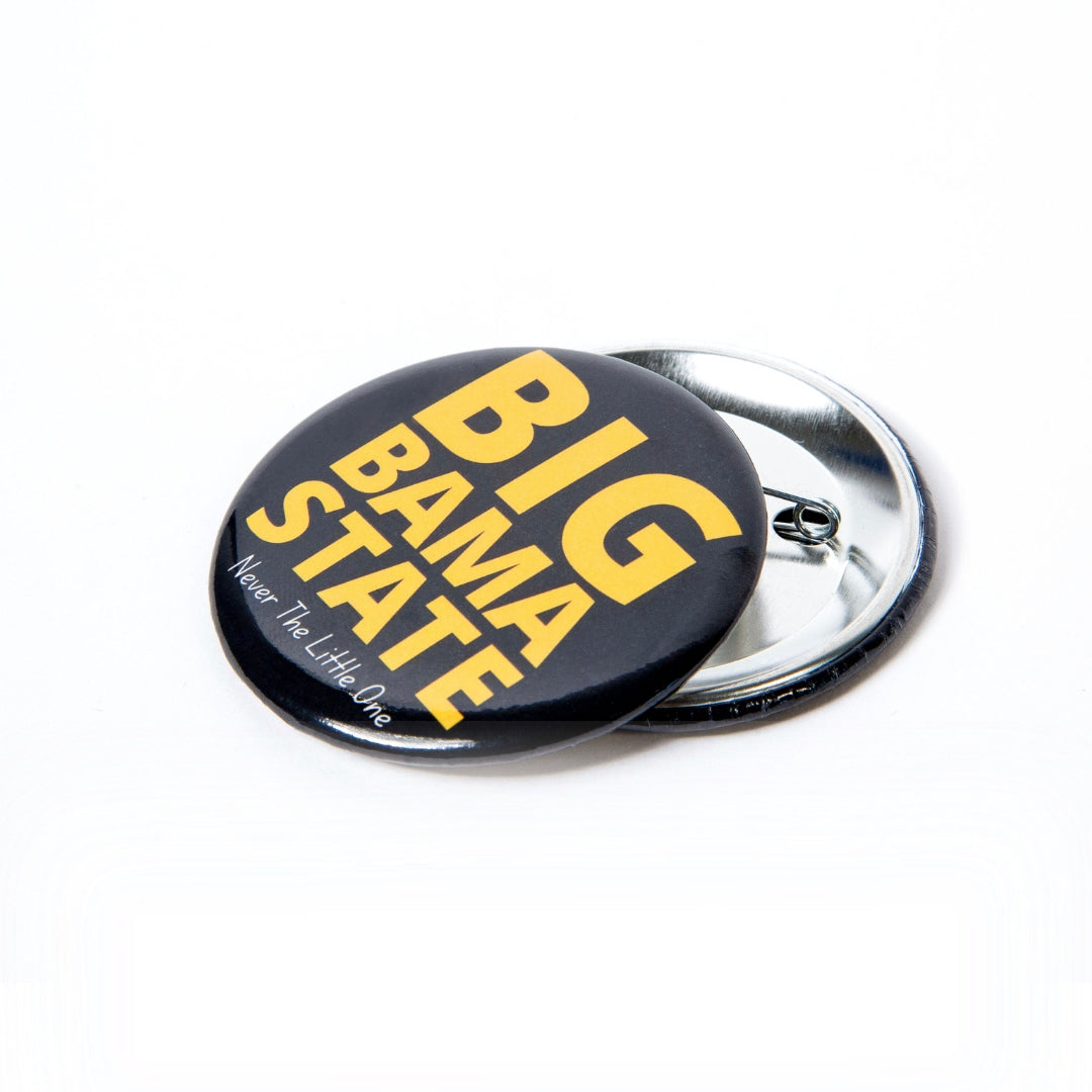 Big Bama State Button (Black)