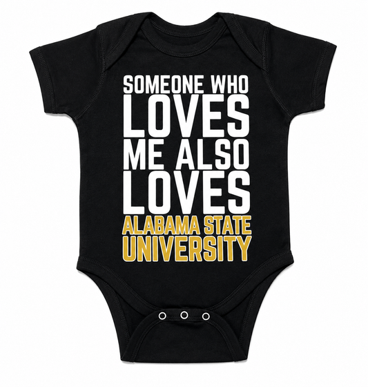 Onesie Someone Who Loves Alabama State - Black